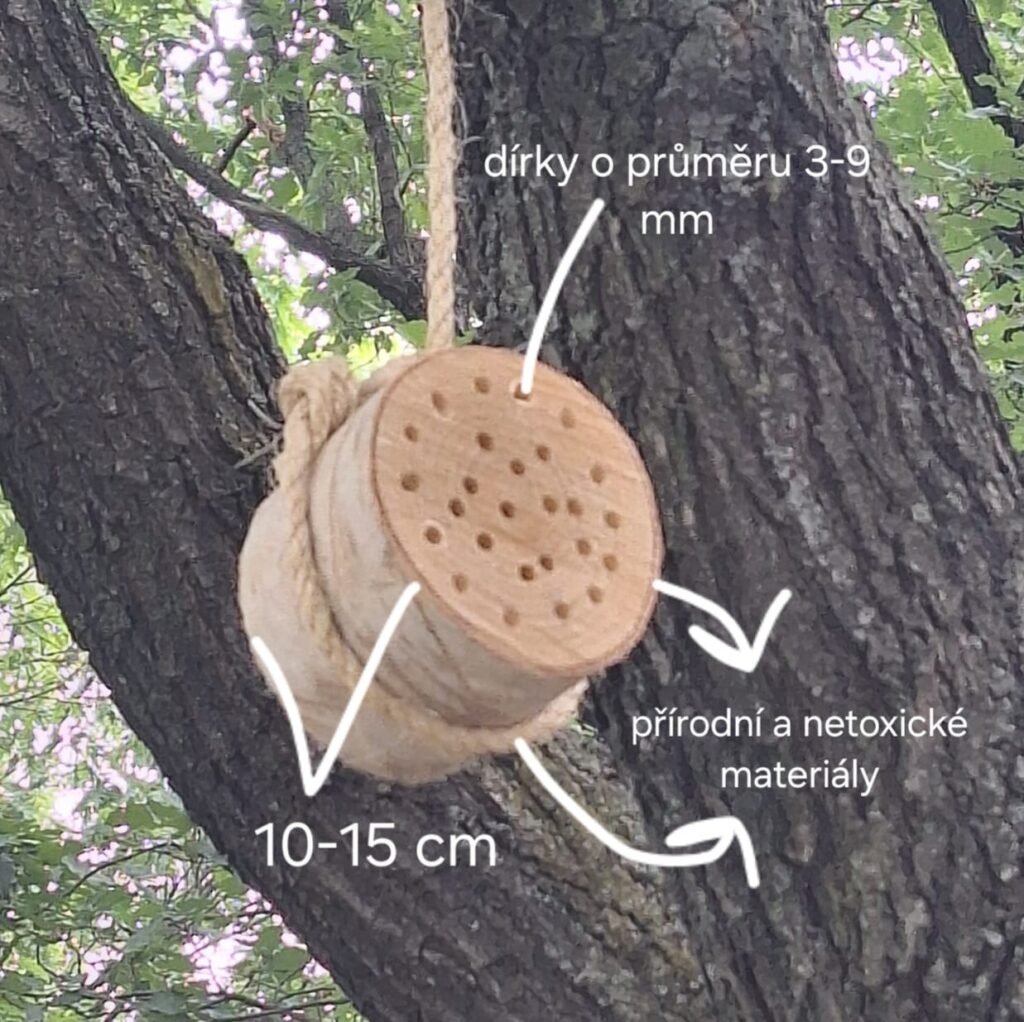 hmyzí domky popsaný domek