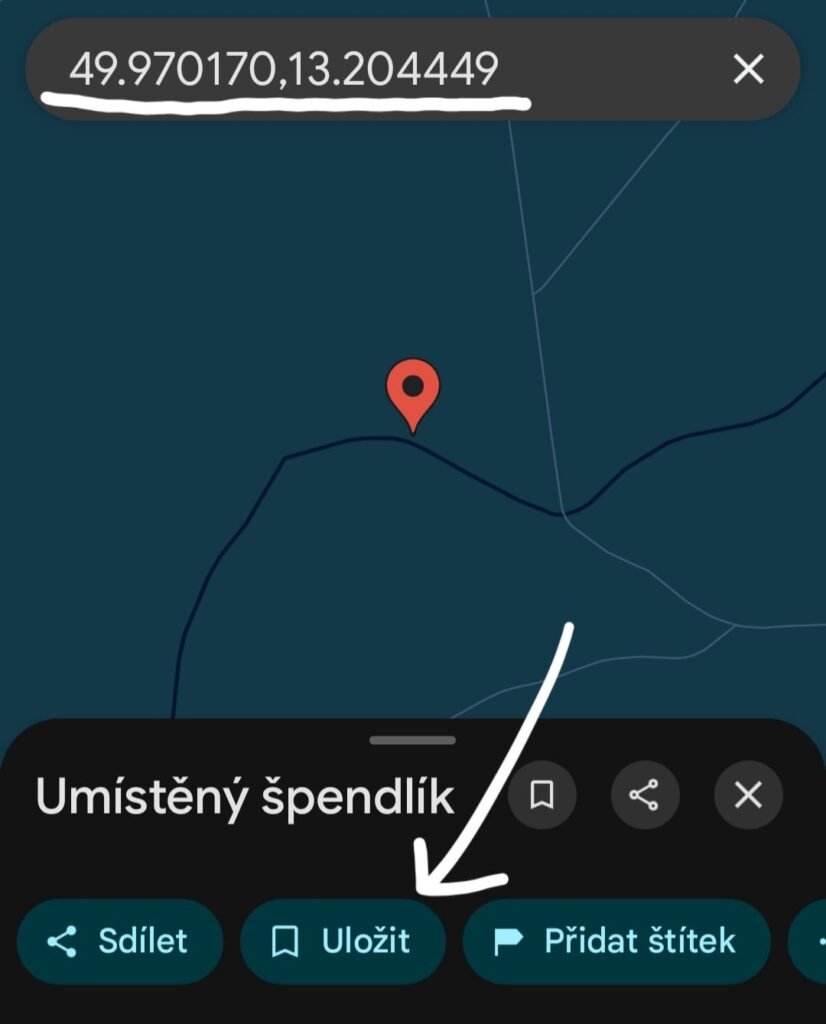 nahlašování černých skládek souřadnice